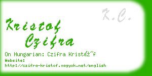 kristof czifra business card